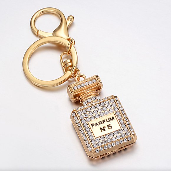 Crystal Perfume Bottle Purse Keychain Chanel - Picture 7 of 12
